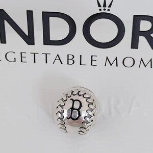 Pandora Boston Red Sox Baseball Charm S925 Silver Bead with box